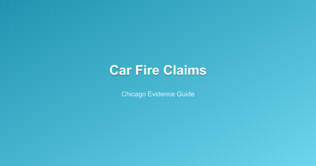 Car Fire Claims - Chicago Evidence Guide