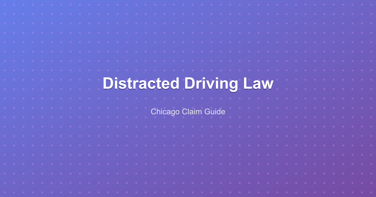 Illinois Distracted Driving Law and Car Accident Claims: What Chicago Drivers Should Know