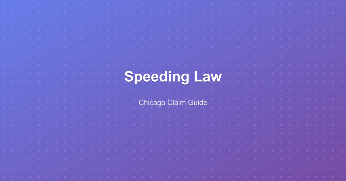 Illinois Speeding Law and Car Accident Claims: What Chicago Drivers Should Know