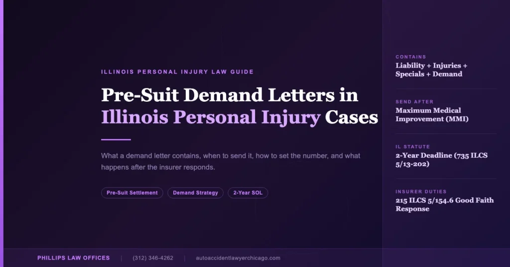 Pre-suit demand letters in Illinois personal injury cases -- how they work, from Phillips Law Offices