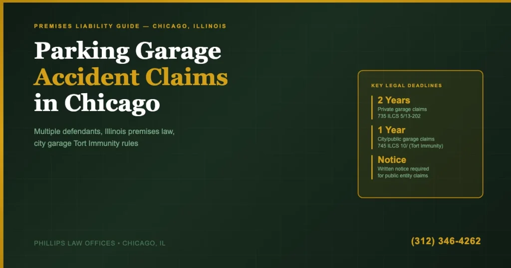 Chicago parking garage accident claims guide — premises liability and Illinois Tort Immunity Act — Phillips Law Offices