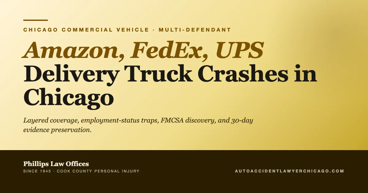 Amazon, FedEx, UPS Delivery Truck Crashes in Chicago