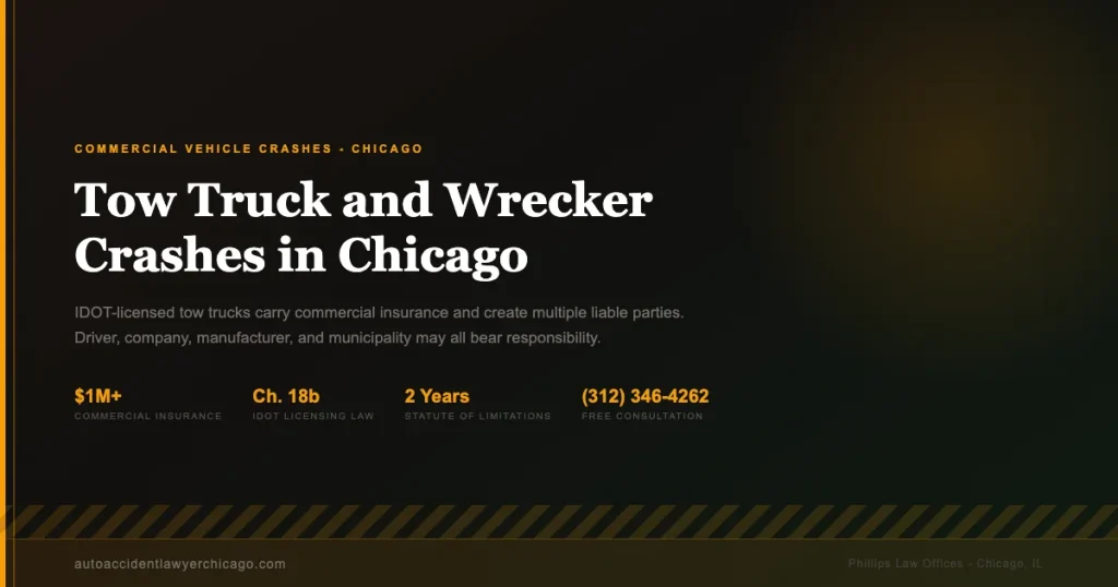 Tow truck and wrecker crash legal guide for Chicago - IDOT licensing and liability