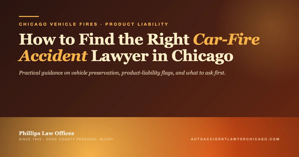 How to Find the Right Car-Fire Accident Lawyer in Chicago