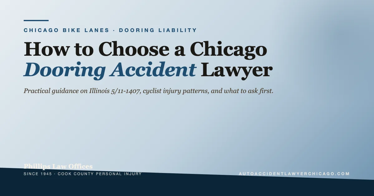 How to Choose a Chicago Dooring Accident Lawyer