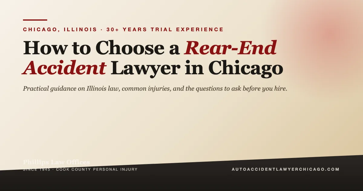 How to Choose a Rear-End Accident Lawyer in Chicago