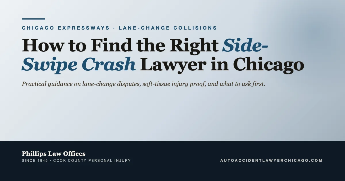 How to Find the Right Side-Swipe Crash Lawyer in Chicago