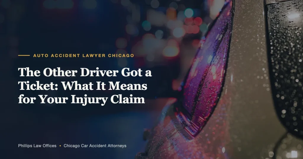 The Other Driver Got a Ticket: What It Means for Your Injury Claim