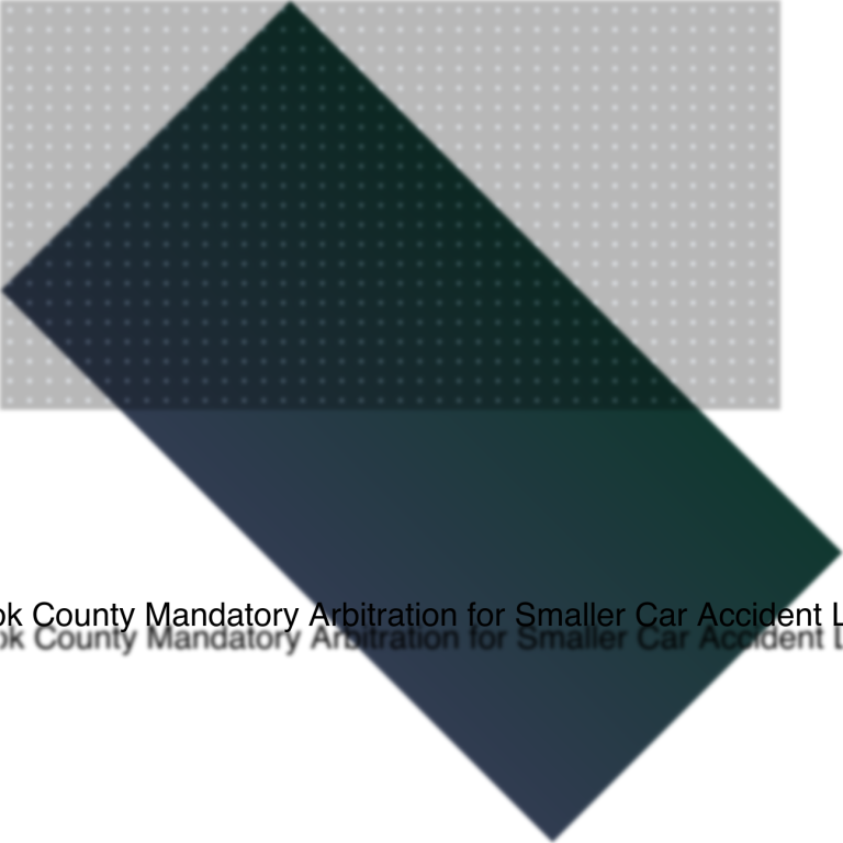 Cook County Mandatory Arbitration for Smaller Car Accident Lawsuits
