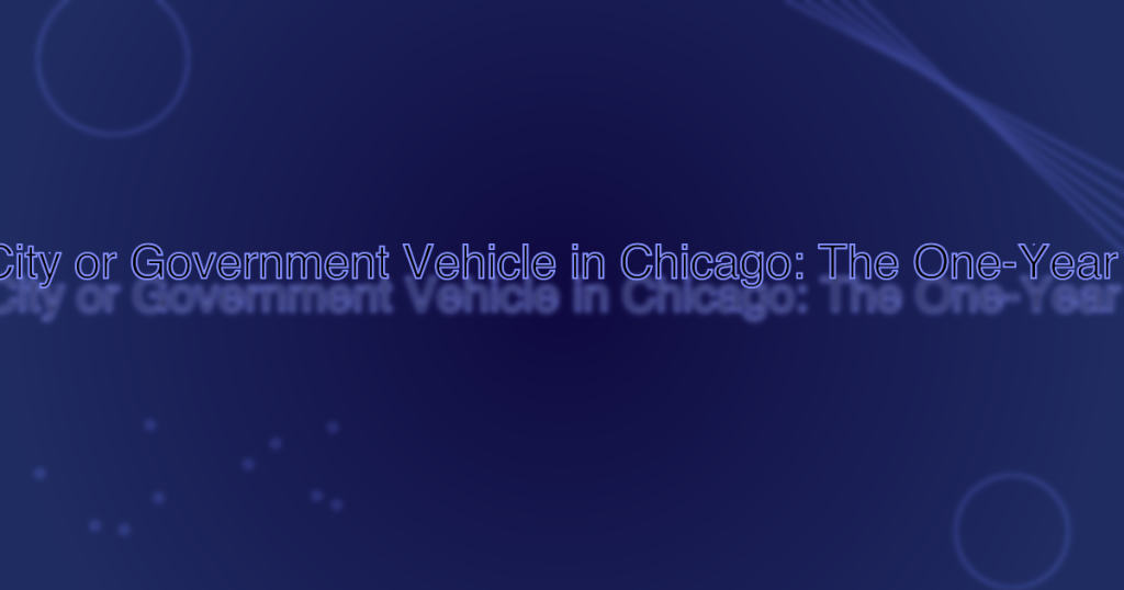 Hit by a City or Government Vehicle in Chicago: The One-Year Deadline