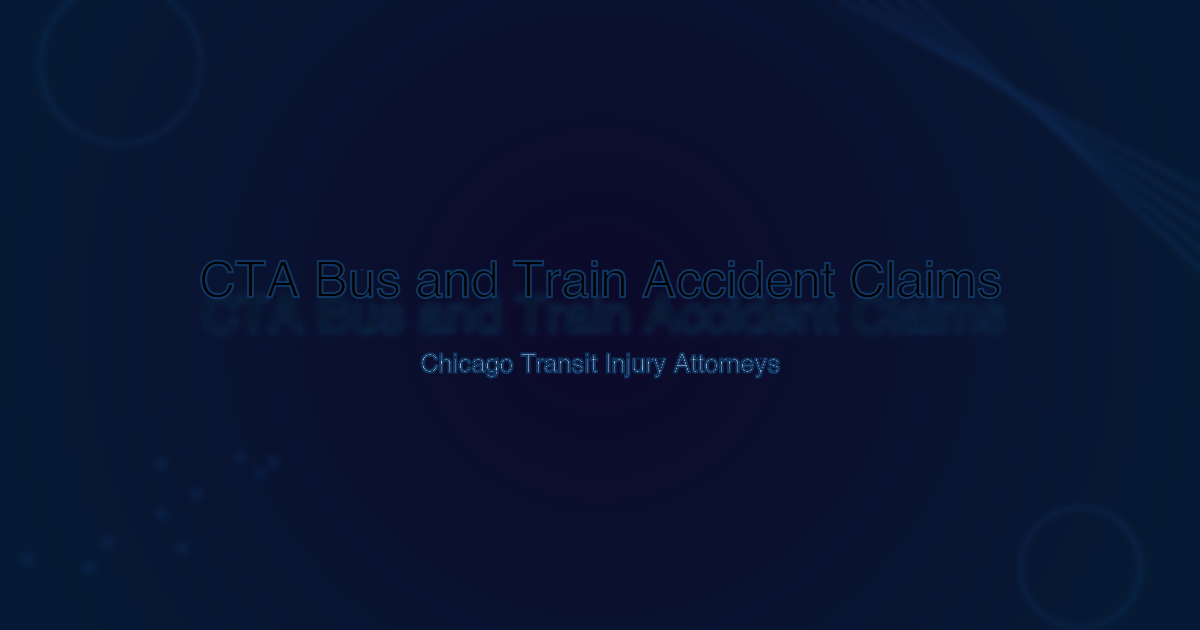 CTA Bus and Train Accident Claims in Chicago